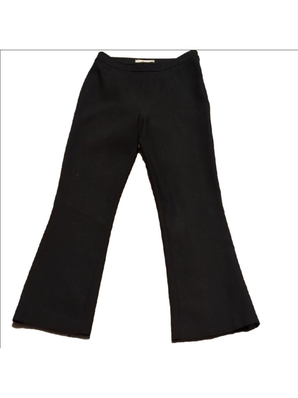 Alice + Olivia Black Flare Pants With Slits Size 2